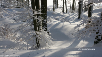 Ski area Weissenbrunn near Nuremberg Germany